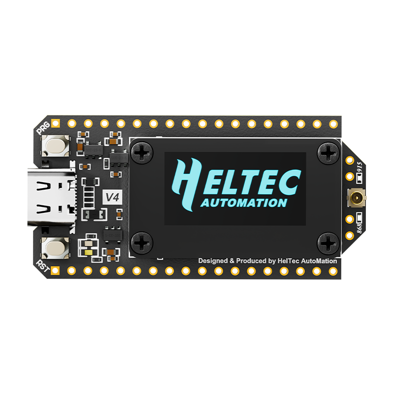 Heltec WiFi LoRa 32 V4 with OLED display and USB-C port.